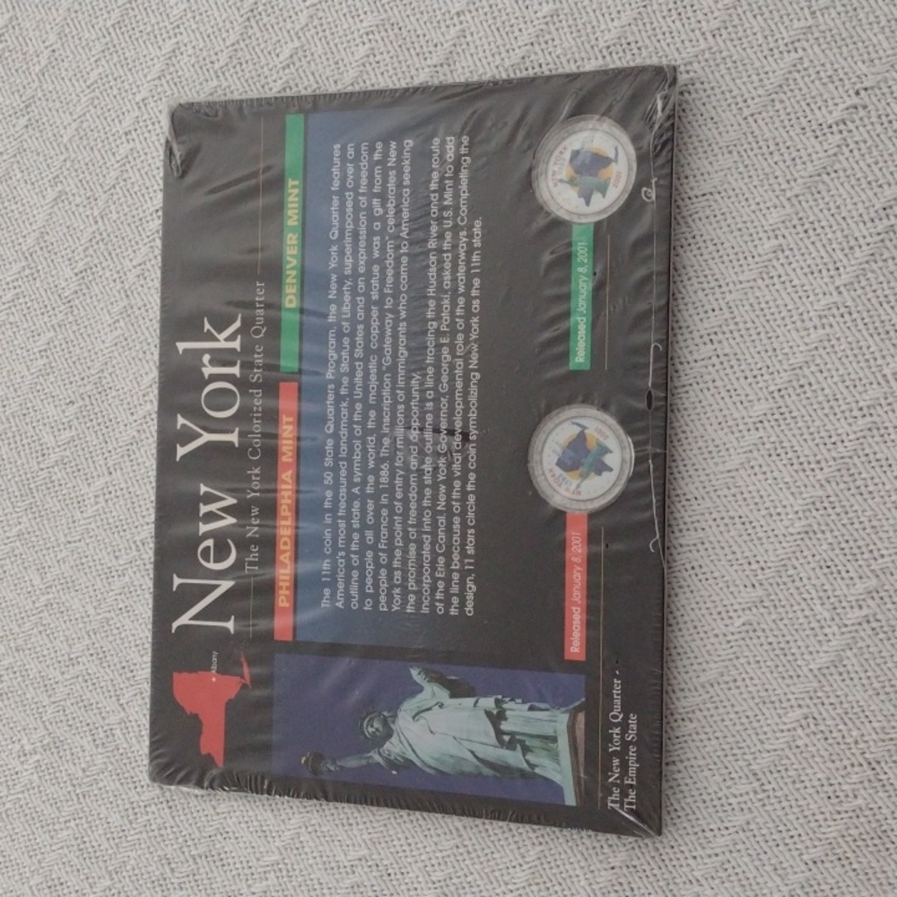 Vintage "The New York Colored State Quarter" 2001 The Empire State Building